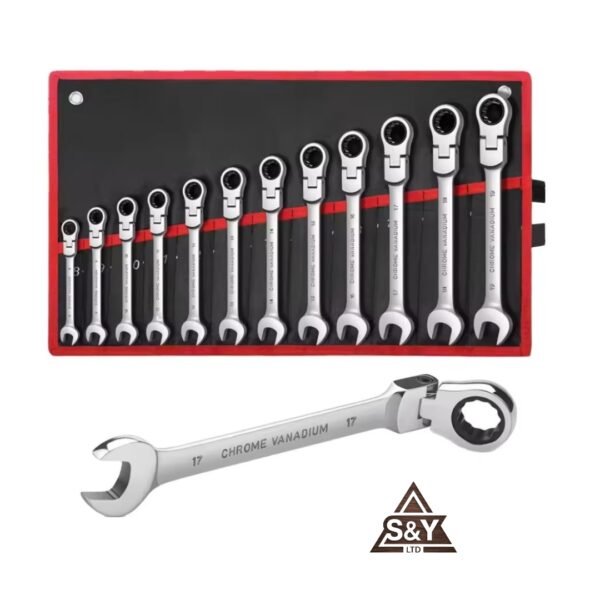 S&Y 12-Piece Ratcheting Wrench Set